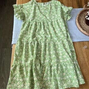 Green babydoll dress